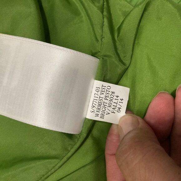 GAP Kids Bright Neon Green Zippered Puffer Jacket Vest Unisex Small - Picture 13 of 14